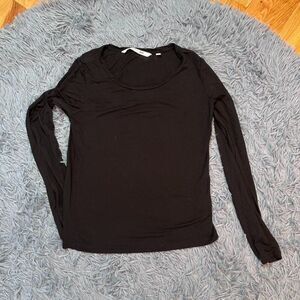 Carine Roitfeld x Uniqlo Black Long Sleeve Top Size M